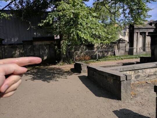 turning right towards Tom Riddle’s grave Greyfriars Kirkyard